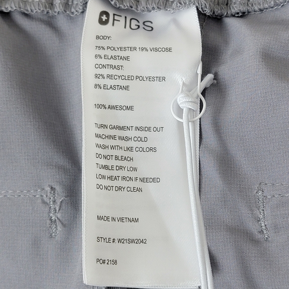 Figs Gray Charlotte 21 Pocket High Waist Slim Jogger Scrub Pants Sz XXS NEW - Picture 11 of 13